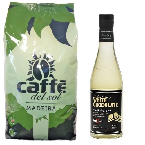 Кофе зерно и сироп 